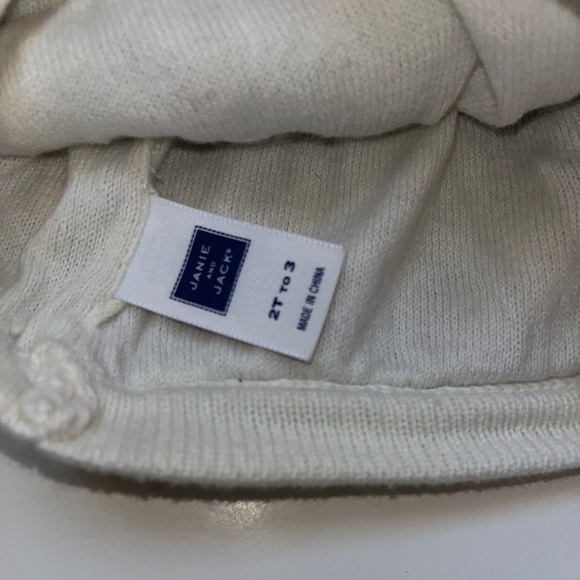 Janie and Jack Teal and White Snowflake Fair Isle Knit Hat - Picture 2 of 3